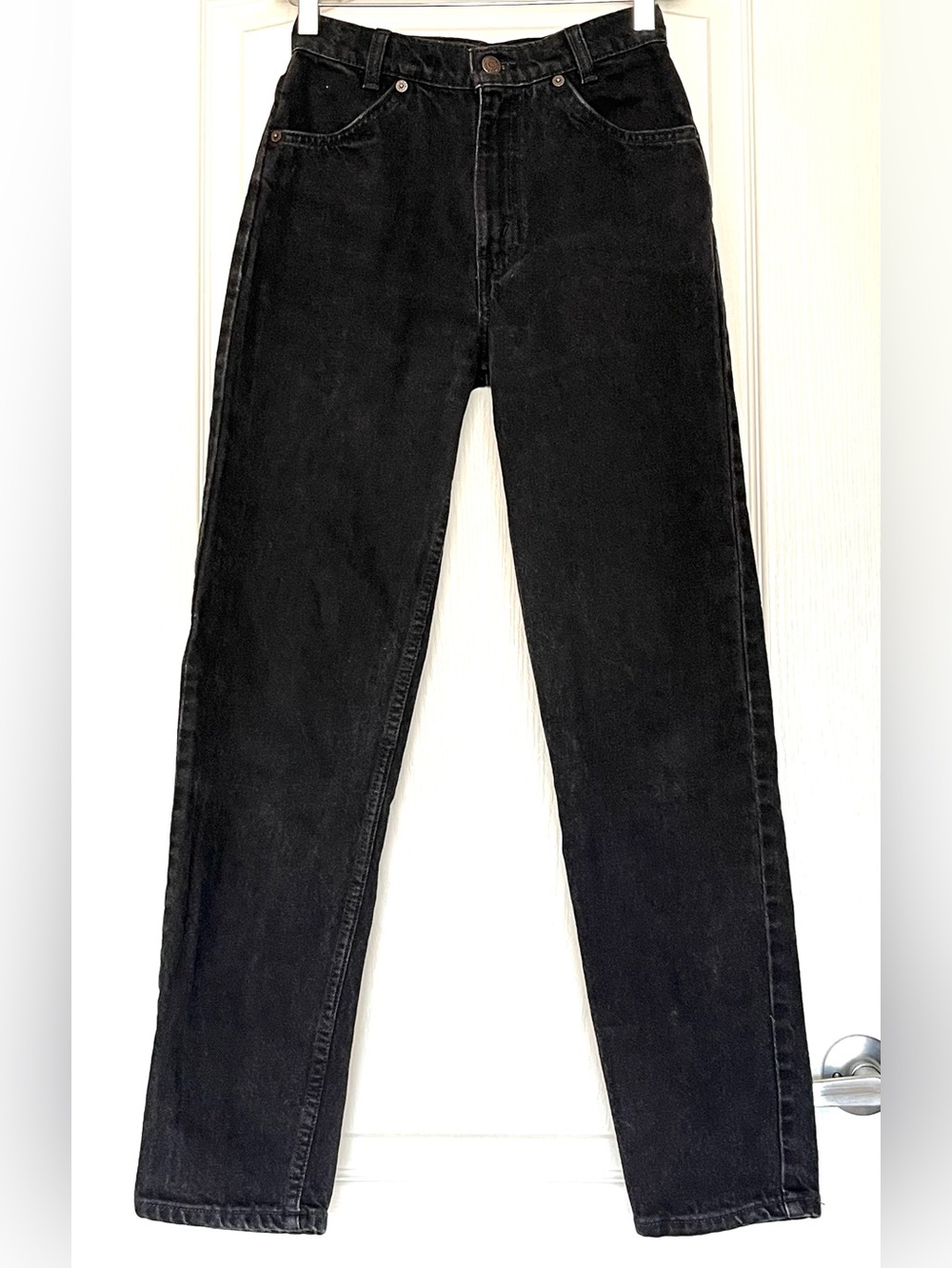 Vintage Levi’s 632 Orange Tab Black Jeans Made in Canada High Rise Tapered 25